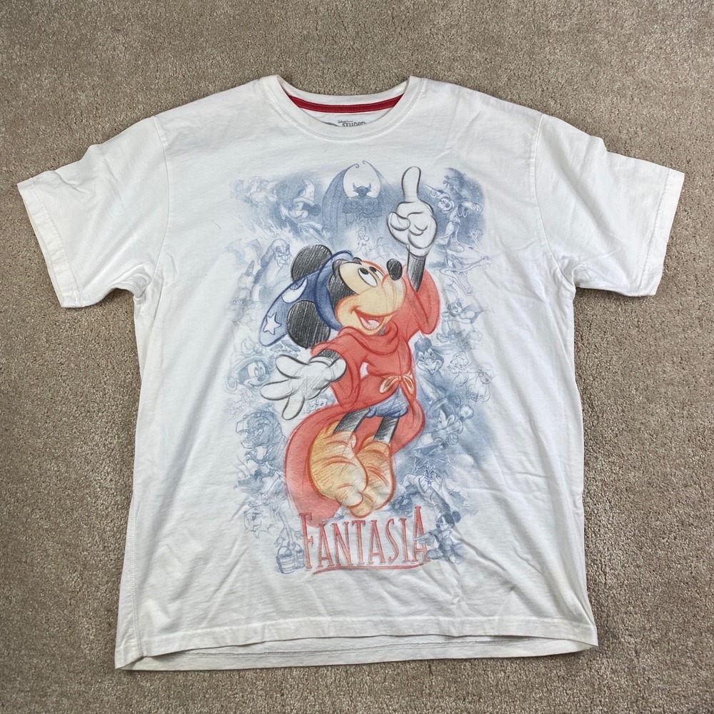 Disney Store Studio Collection Fantasia Sorcerer Mickey Mouse Graphic Tee XL